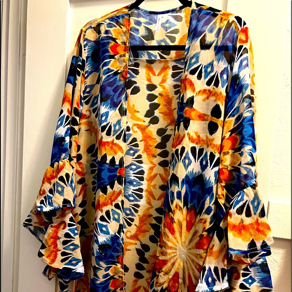 Multicolored coverlet